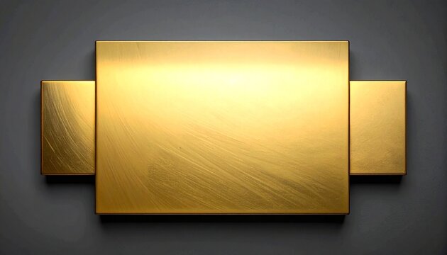 Golden metallic rectangles geometric brushed texture