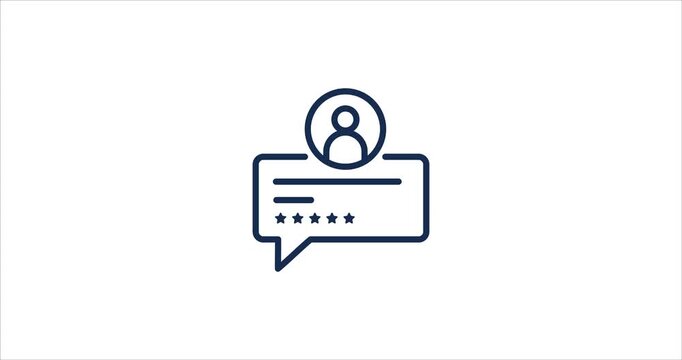 Customer Rating Profile Motion Icon Line