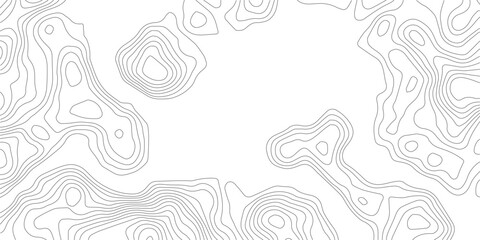 Topographic map vector background, abstract contour lines on white, minimalist geographic terrain pattern, elevation line art for cartography © SELIM