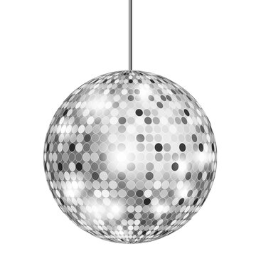 Silver mirror disco light ball for night party 
