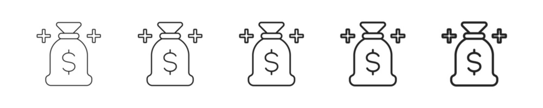 Bonus vector icon in minimalist line style. Clean editable stroke illustration with geometric design and monochrome appearance, isolated on white background
