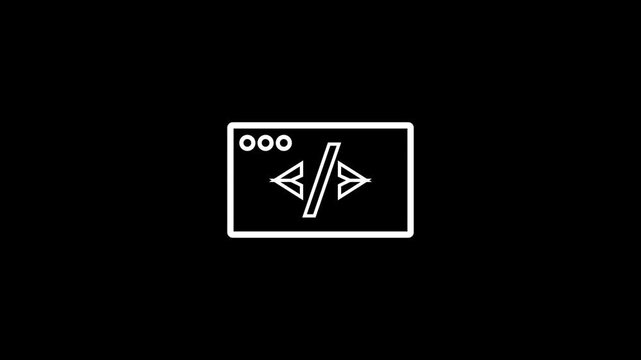 Minimalist white media control icon featuring previous and next skip symbols with a slash on a black background.