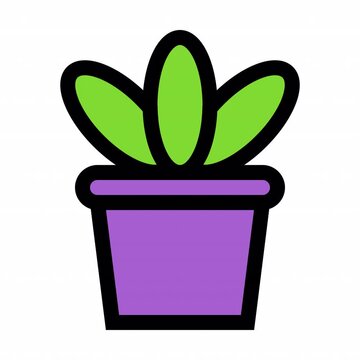 Plant Color style, animation icon for social media, presentations, videos, websites, etc. No background, Alpha channel.	
