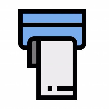 Towel Holder Color style, animation icon for social media, presentations, videos, websites, etc. No background, Alpha channel.	
