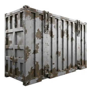 cargo container isolated illustration cutout on transparent background