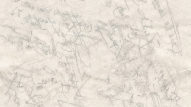 Vintage onion skin paper texture with messy graphite pencil scribbles