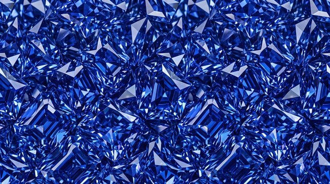 Deep blue crystal texture close up faceted gemstone pattern