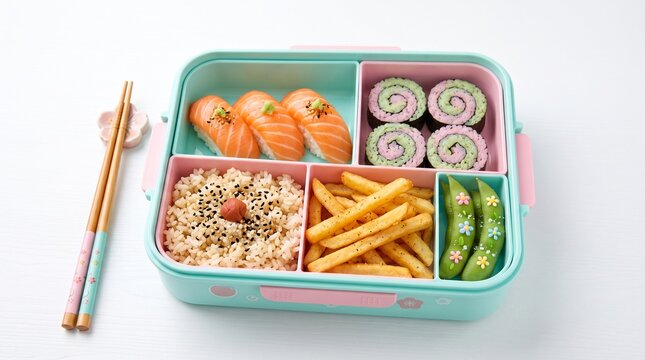Bento box filled with sushi bentobox nigiri