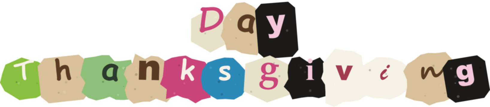 Colourful Thanksgiving Day text illustration
