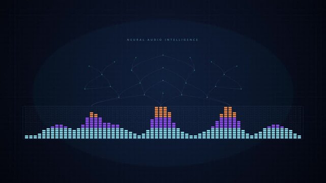Neural Audio Intelligence AI Network Equalizer LED Spectrum Seamless Loop Background lv 2