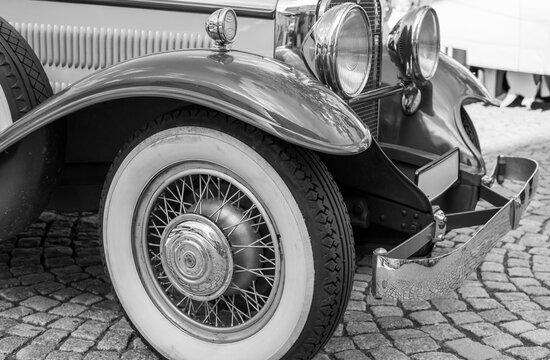 Vintage Horch Classic Car Detail in Germany