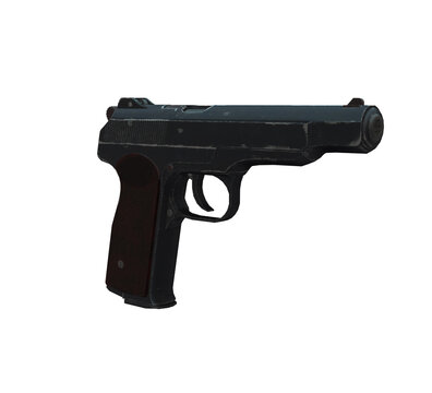 Pistol, 3d render