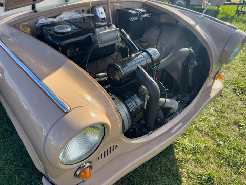 Vintage Trabant P60 from East Germany with Engine Compartment
