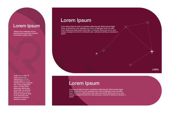 Libra The Scales zodiac pattern for banner background