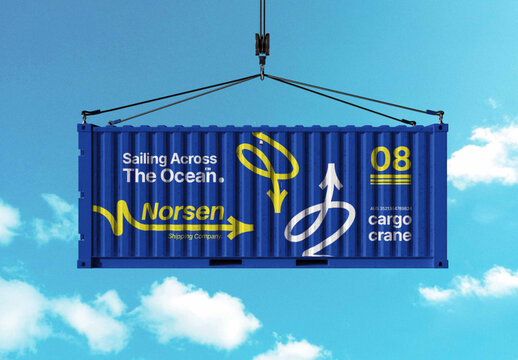 Crane Container Mockup
