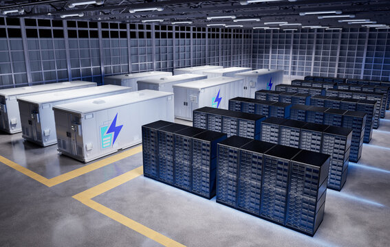 Energy storage system or battery container unit for data center