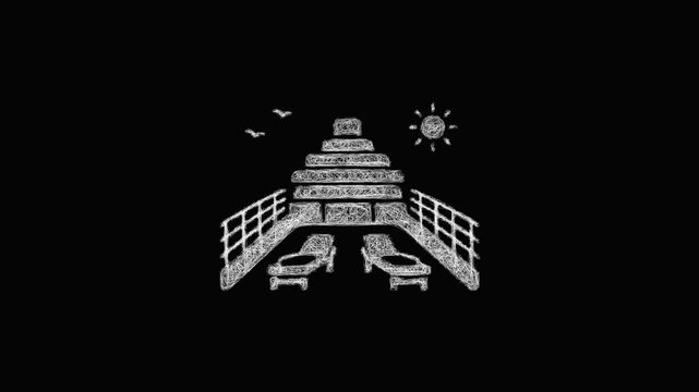 Sketch ship deck icon animation - smooth progressive reveal