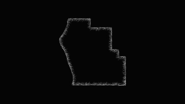 Sketch Scott outline map animation - smooth progressive reveal