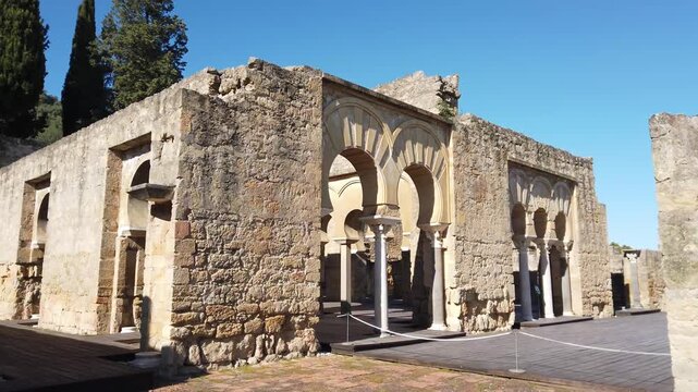 Ancient Ruins of Medina Azahara, Islamic Palace City near Cordoba, Spain