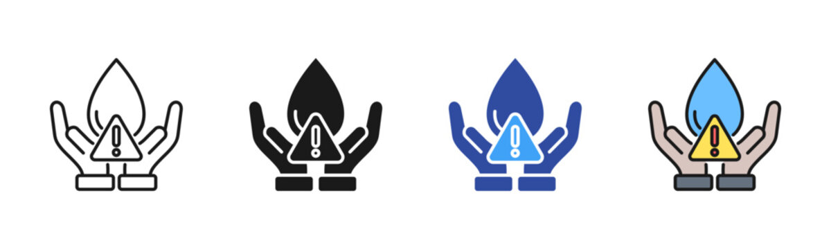 Resource Conflict icon set multiple style collection