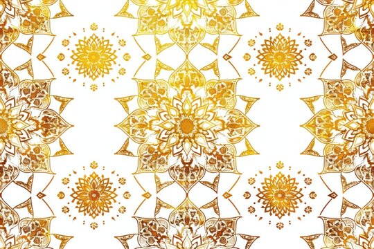 Decorative pattern in authentic arabian style backgrounds gold line.