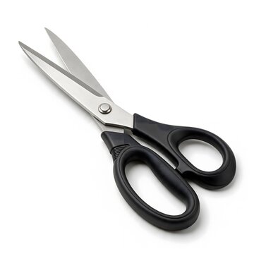 Black handled metal scissors with scissors