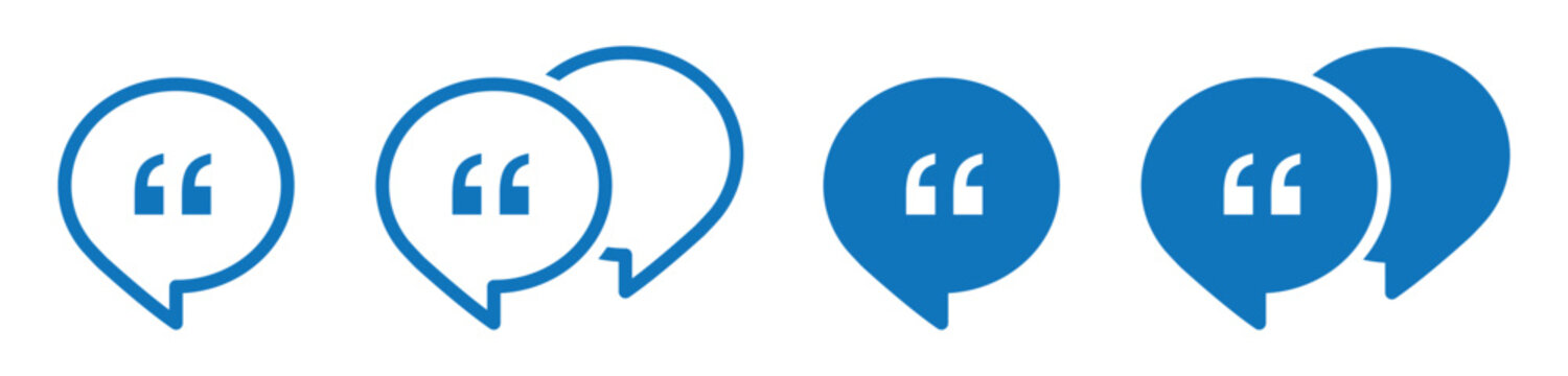 Bubble message talk quotes icon illustration
