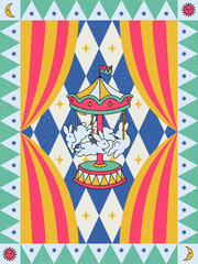Vintage Circus Graphic © Adriandra