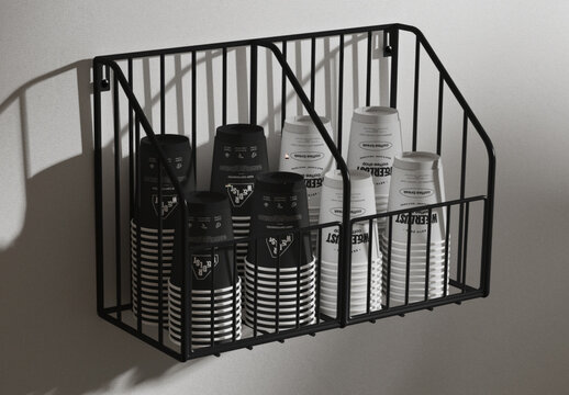 Cup Mockup on Rack