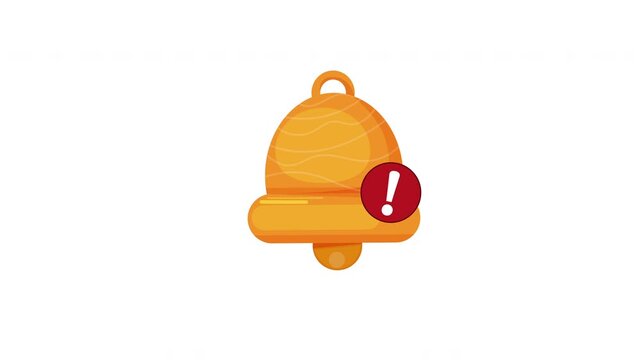 Gold notification bell icon with an important alert badge
