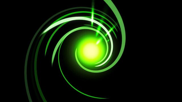Energy Hyperloop Warp Effect Video Green 4K