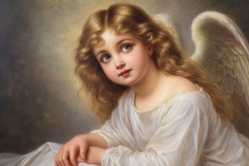 Fototapeta premium Angel wings painting art photography.
