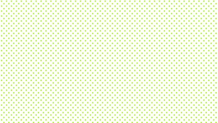 Lime green polka dot pattern featuring small circles arranged in a perfectly repeating grid on a bright white background surface © Harsh