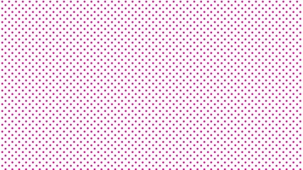 Vibrant hot pink polka dot pattern repeating on a crisp clean white background creating a classic playful aesthetic design element © Harsh
