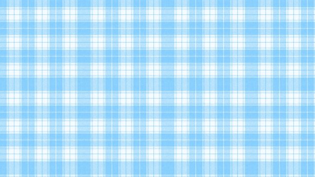 Light blue plaid fabric pattern featuring soft white intersecting lines creating a classic textile design for creative background graphic projects