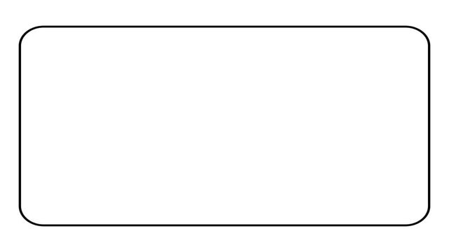 Simple Black Frame Appearing and Disappearing Animation with White Background