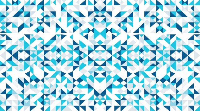 Geometric triangle pattern vector background in blue and white, abstract polygonal illustration with mosaic texture