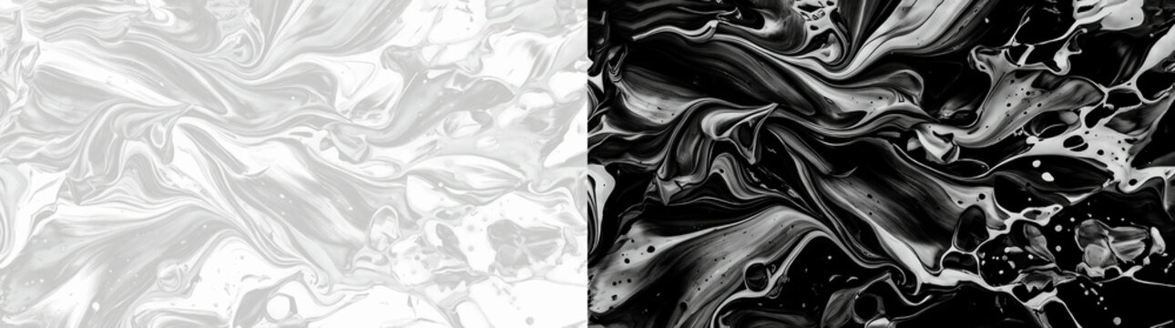 Abstract white marble liquid paint texture with smooth flowing swirls, elegant grey and silver fluid wave background for modern branding, luxury graphic design, web UI, and digital art projects