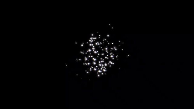 Magic sparkles glitter line stars animation, 2D shining twinkle effect, fairy dust wand particle path moving light on black background, isolated pixie starlight trail, elegant luxury glow video