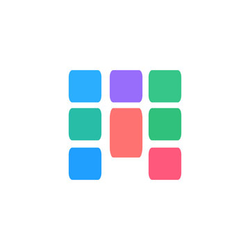 Colorful grid logo icon representing dashboard, applications, modules, workspace, and digital platform management.