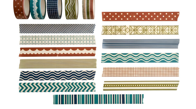 Set of decorative borders and dividers with vintage patterns and geometric lines