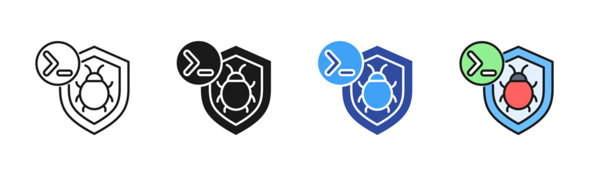 Penetration Testing icon set multiple style collection