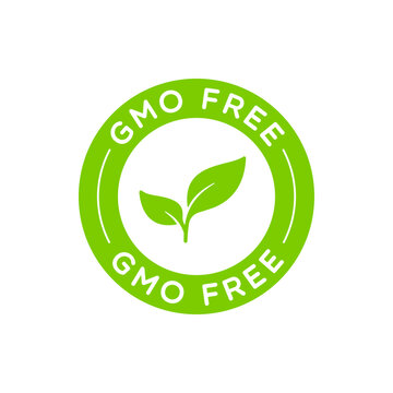 Vector GMO Free Label on White Background
