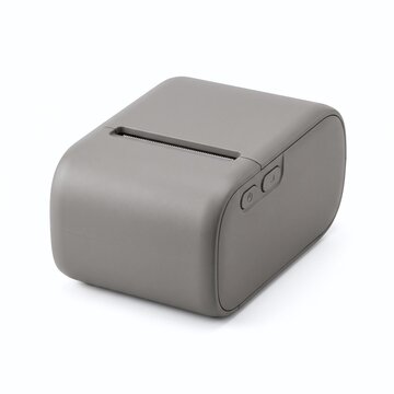 Compact Minimalist Thermal Printer Device for Wireless Mobile Labeling and Portable Note Printing Isolated on White Background