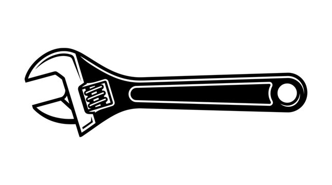 Adjustable crescent wrench manual hand tool.