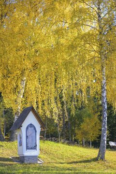 Wayside shrine at the Magdalensberg Filial Church, Lavam&uuml;nd, Carinthia, Austria