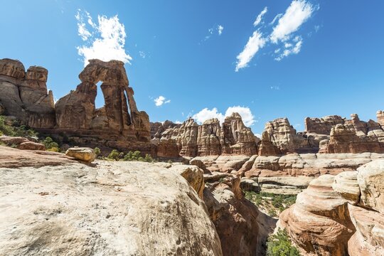 Druid Arch, Rock Formation, Stone Arch, Elephant Canyon, The Needles District, Canyonlands National Park, Utah, USA, USA