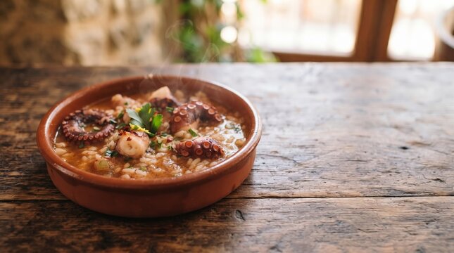 Tradicional Arroz de Polvo Malandrinho em Ca&ccedil;arola de Barro R&uacute;stica