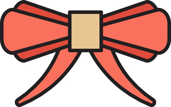 stylish pink clothing bowtie icon
