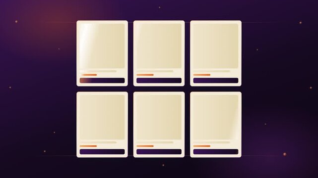 Blank playing card templates and web interface UI elements in a grid layout on a dark green background